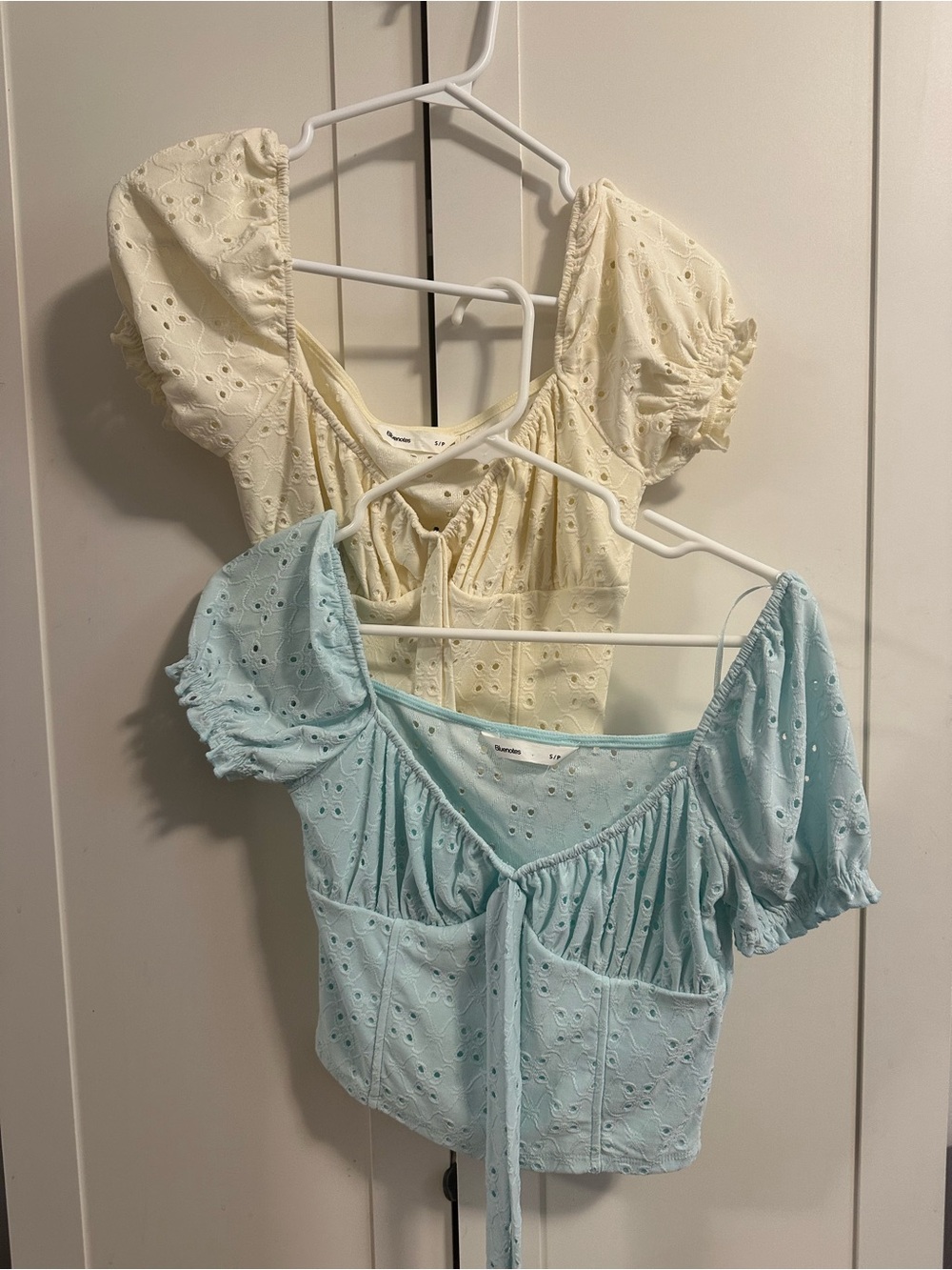 BUNDLE!! Bluenotes Crop Tops in Light Yellow & Light Blue 💛💙